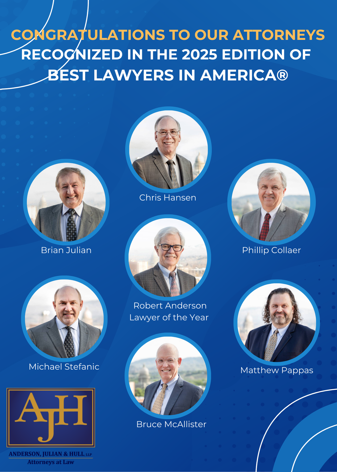 Seven AJH Attorneys Recognized in 2025 Edition of the Best Lawyers® in America